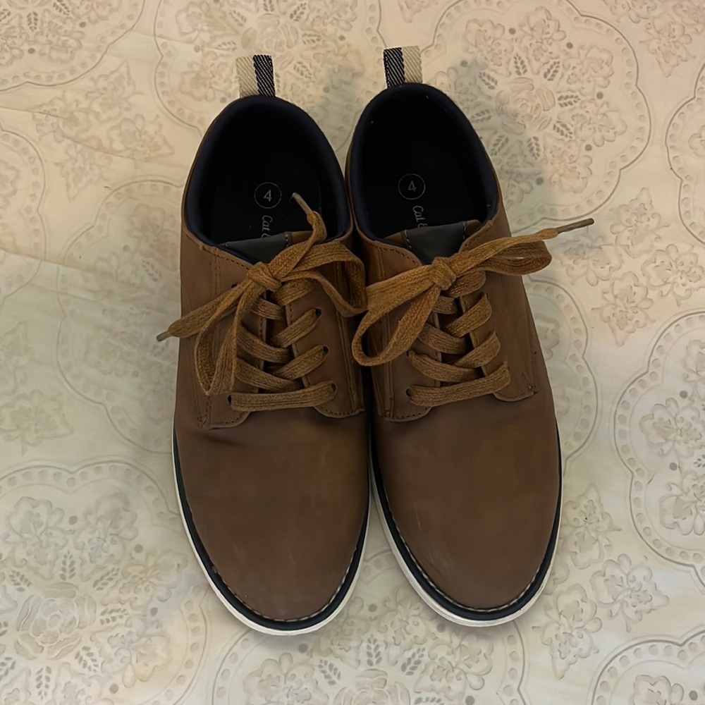 Boys Cat & Jack Brown Dress Shoes Size 5